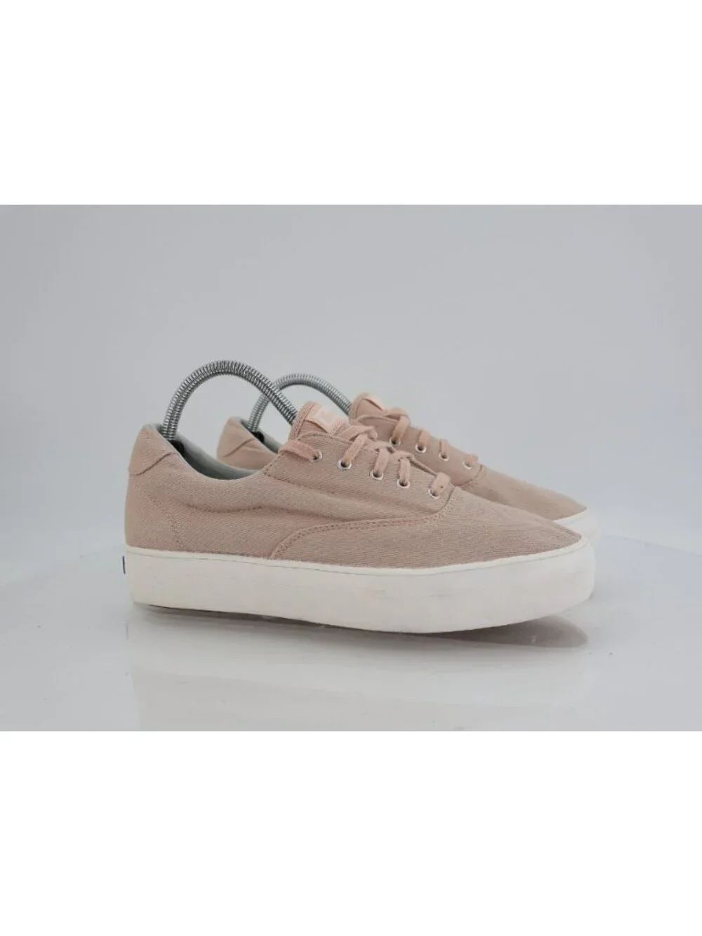Keds Rise Denim Sneakers Women 10 Pink Villa Peach Lace Up Platform Shoes Casual